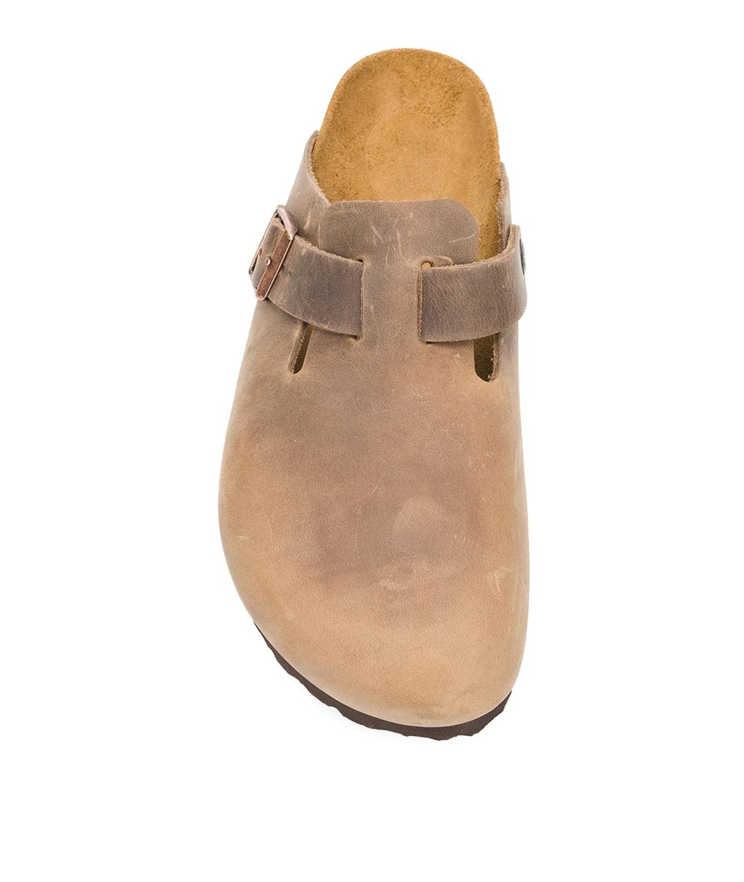 BIRKENSTOCK Коричневые кожаные сандалии, фото 4