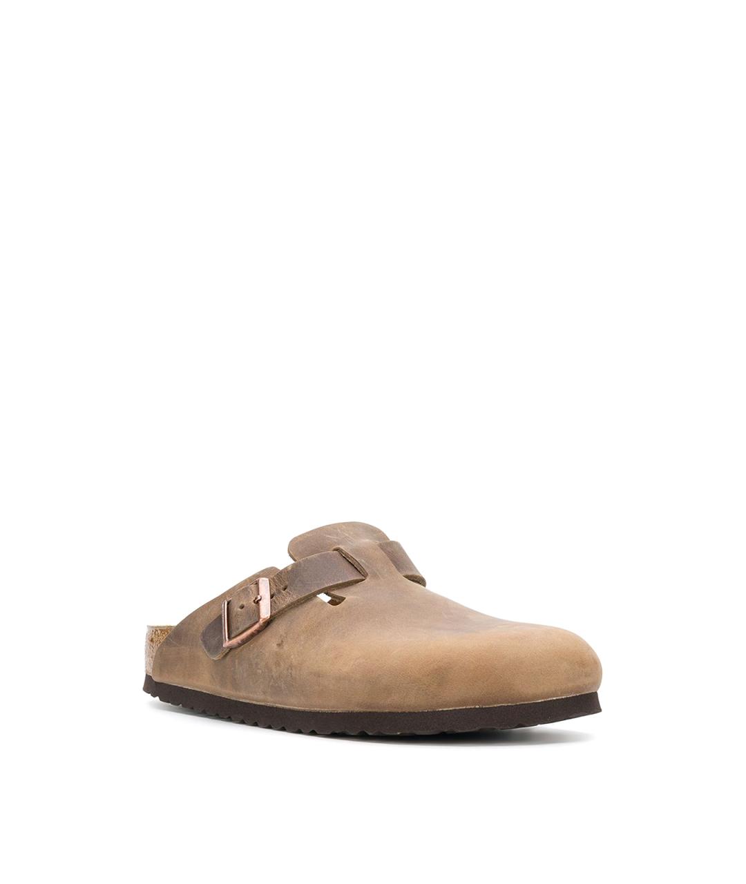 BIRKENSTOCK Коричневые кожаные сандалии, фото 2