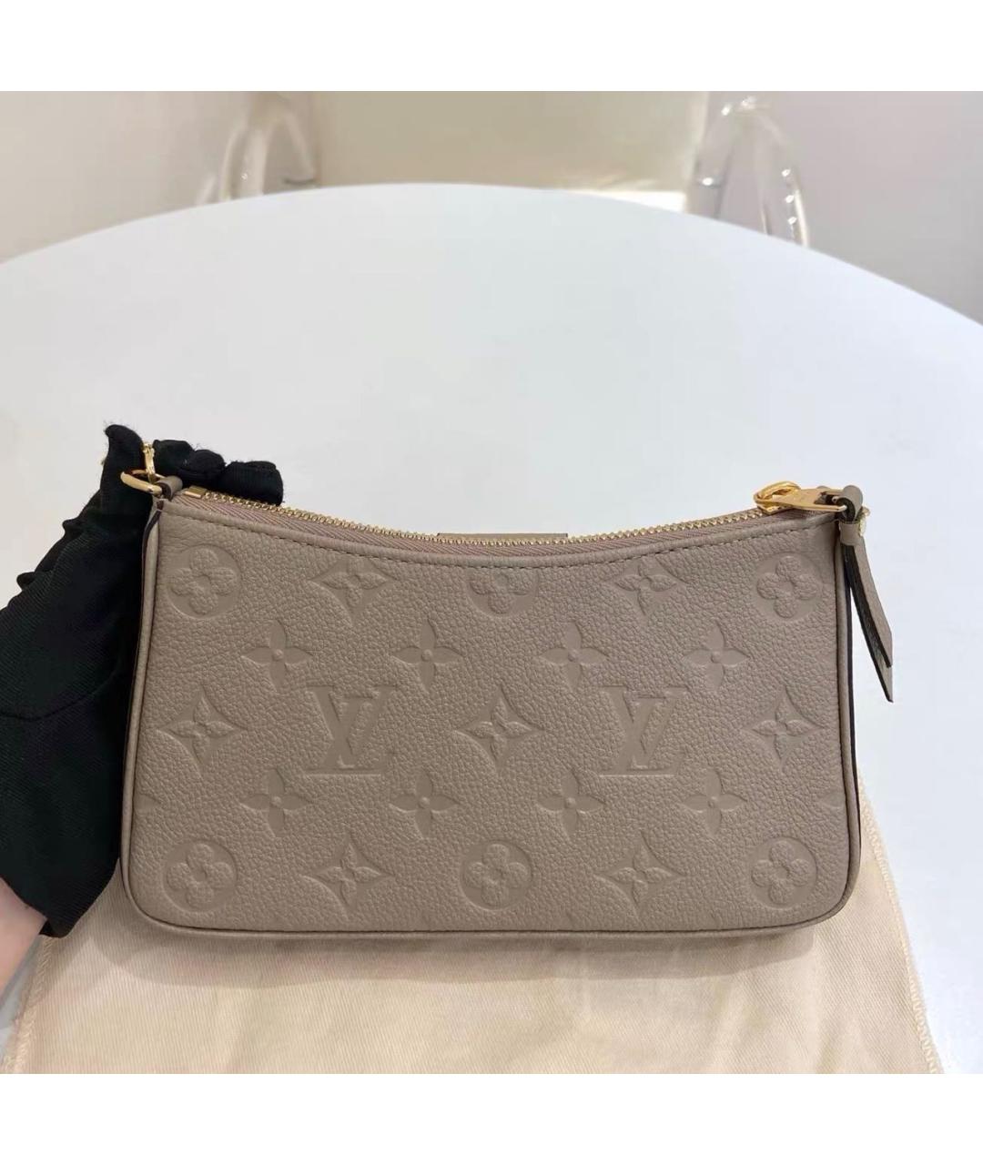 LOUIS VUITTON Бежевая кожаная сумка через плечо, фото 2