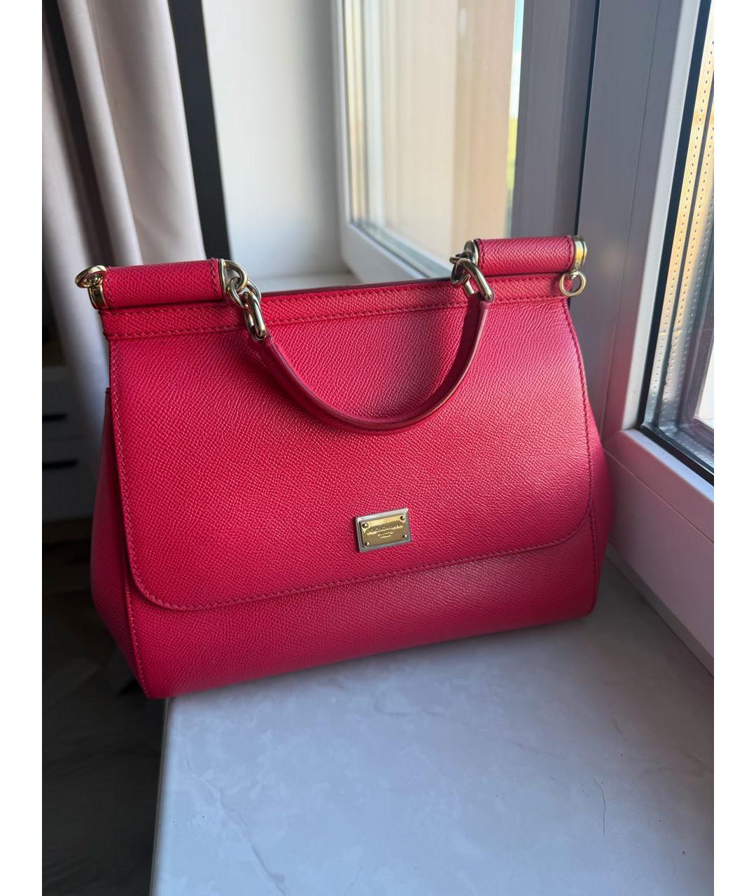 DOLCE&GABBANA Кожаная сумка с короткими ручками, фото 9