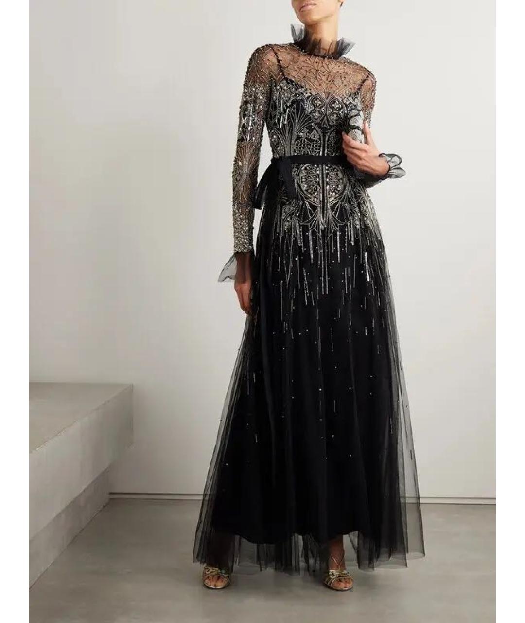 ZUHAIR MURAD Черное шелковое вечернее платье, фото 3