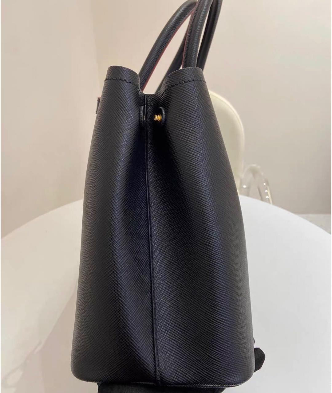 PRADA Черная кожаная сумка тоут, фото 3