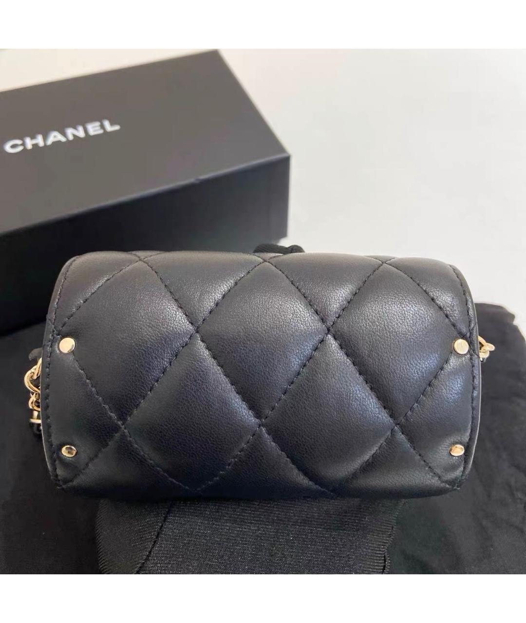 CHANEL Черная кожаная сумка через плечо, фото 2