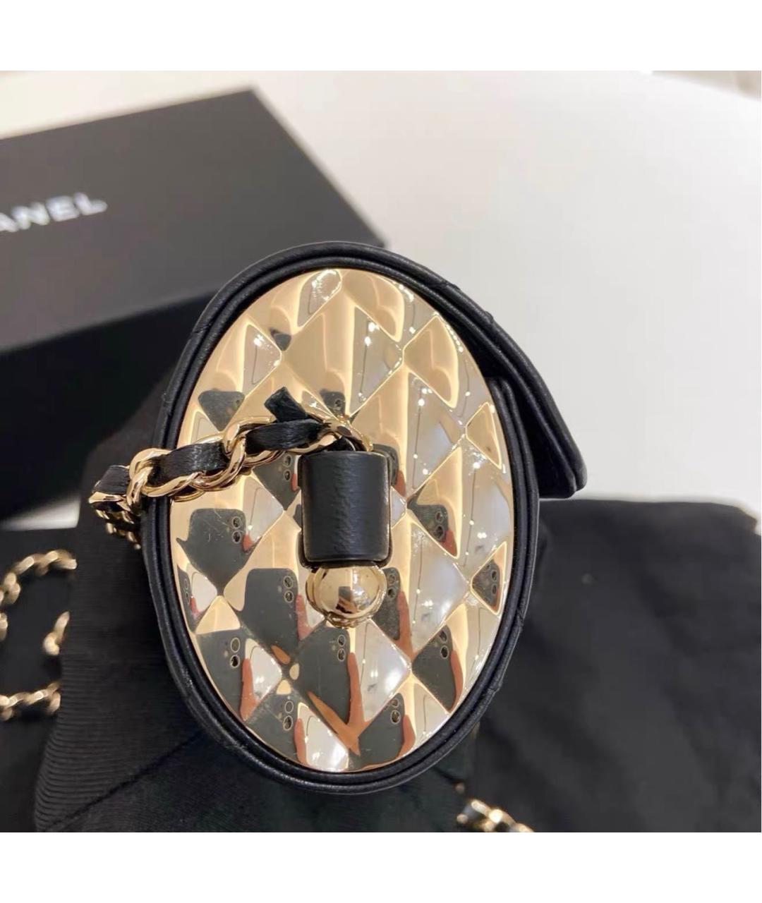 CHANEL Черная кожаная сумка через плечо, фото 4