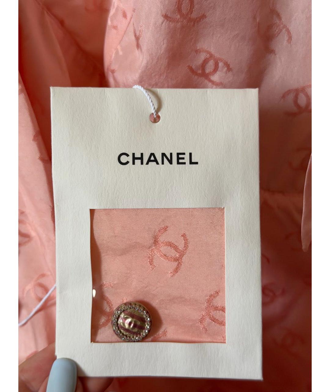CHANEL Розовое шелковое коктейльное платье, фото 5