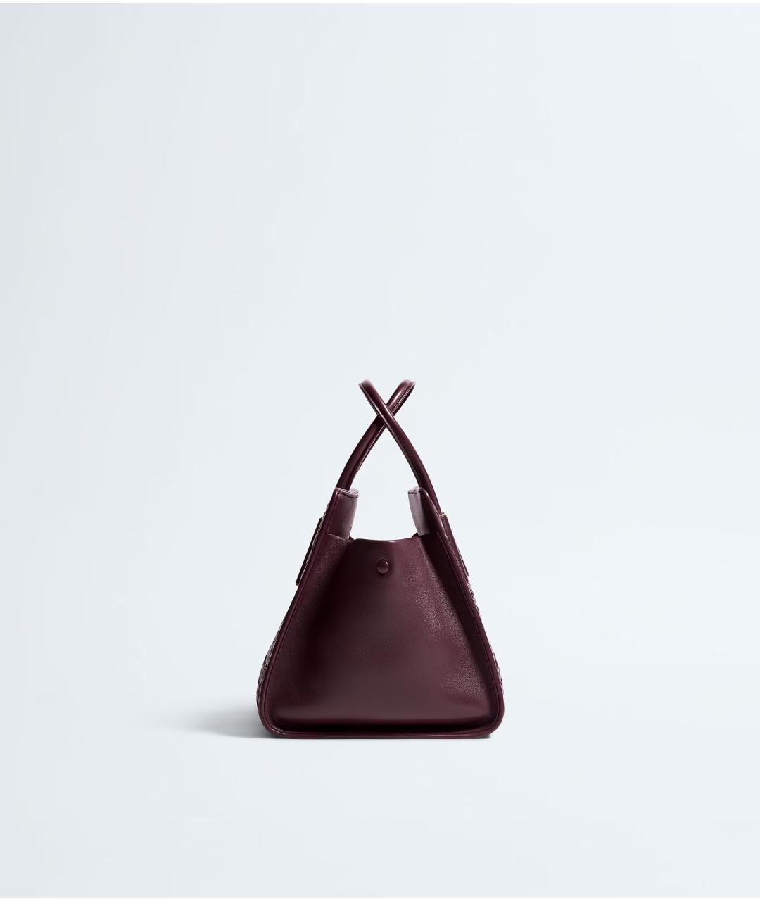 BOTTEGA VENETA Бордовая кожаная сумка тоут, фото 4