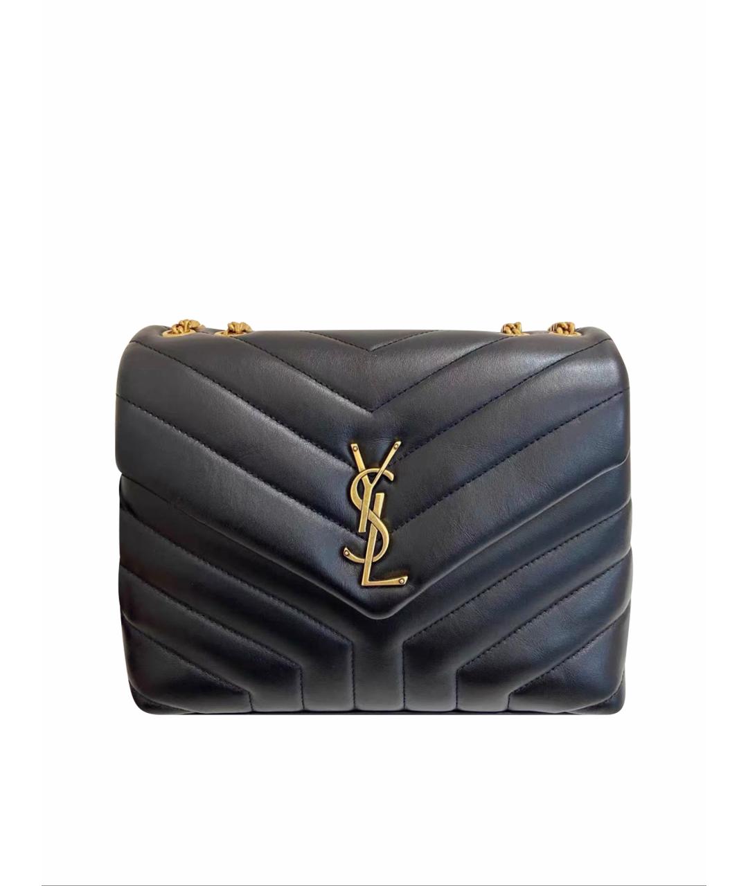 SAINT LAURENT Черная кожаная сумка через плечо, фото 9