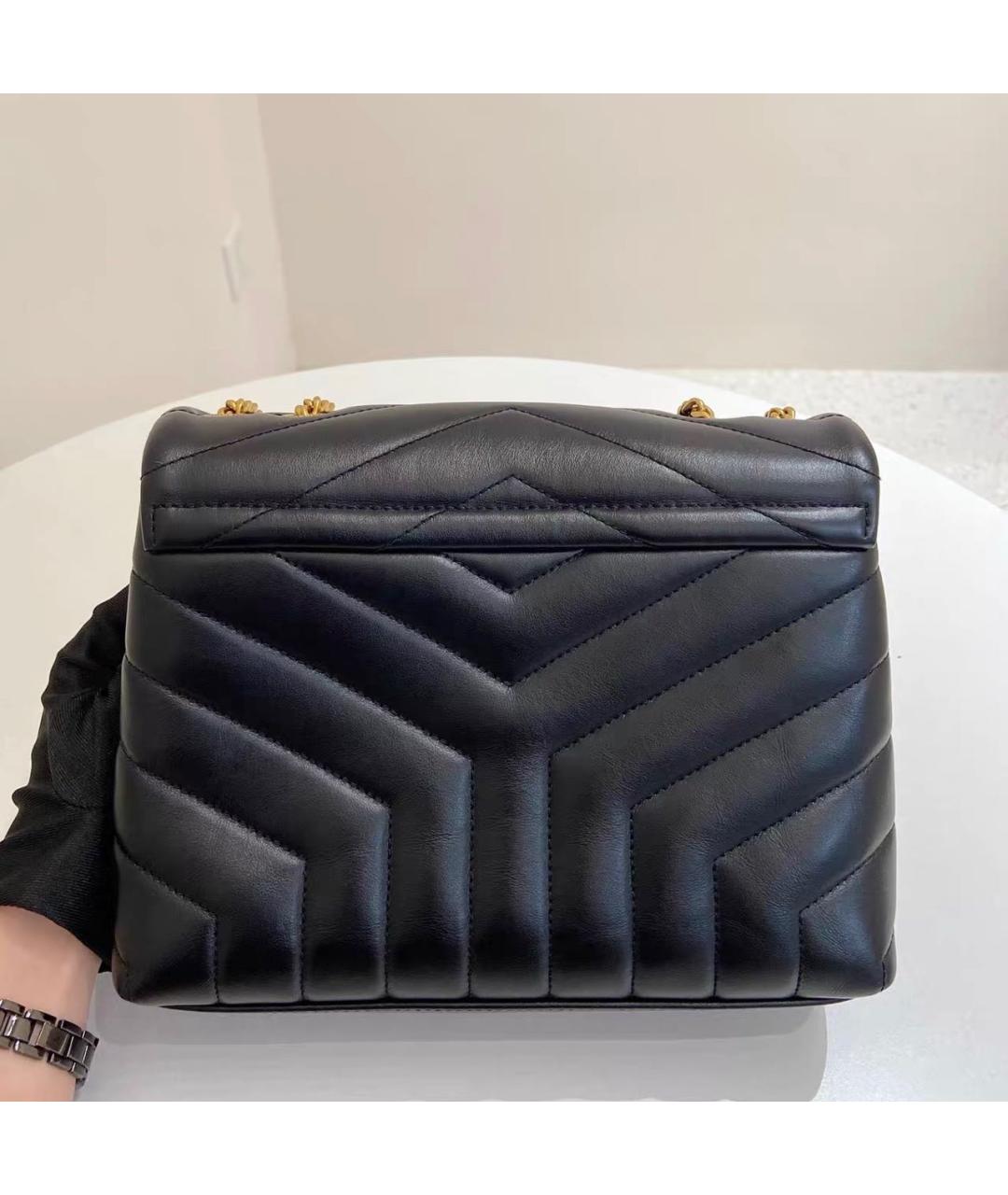 SAINT LAURENT Черная кожаная сумка через плечо, фото 2