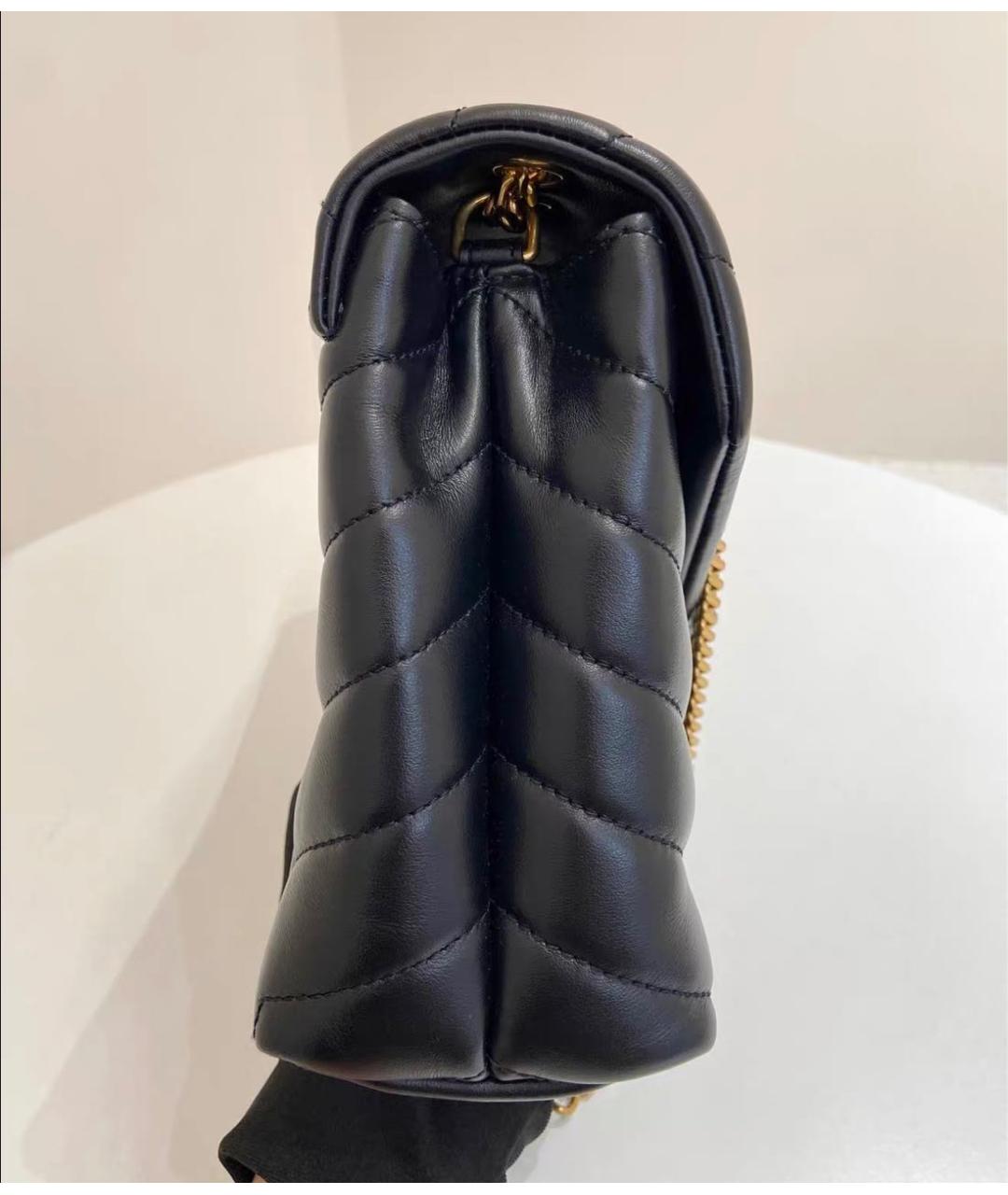 SAINT LAURENT Черная кожаная сумка через плечо, фото 3