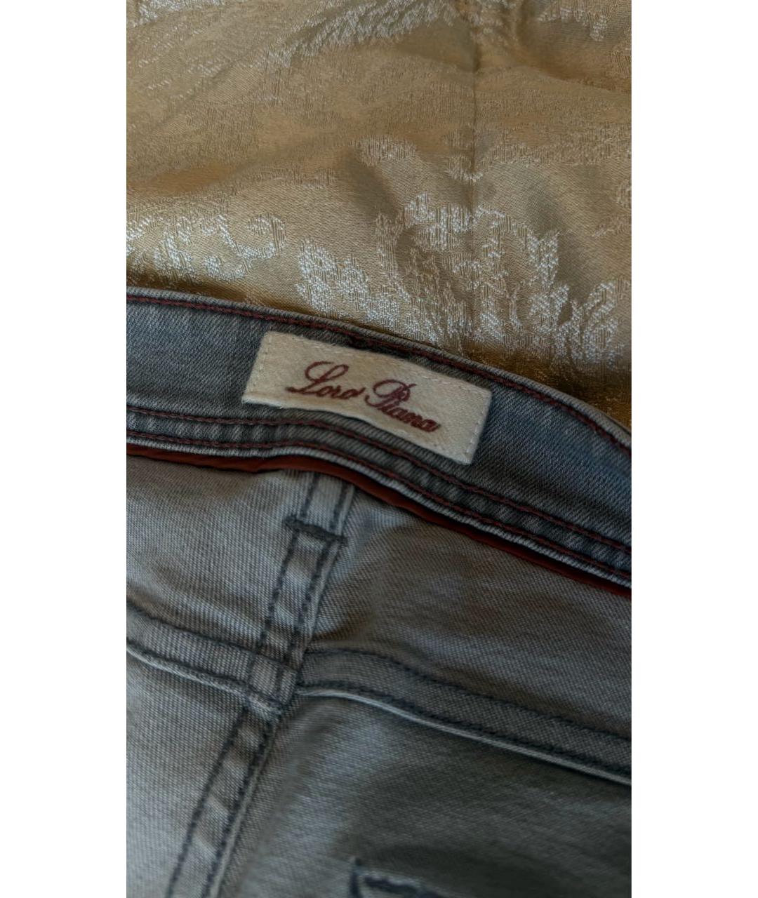 LORO PIANA Антрацитовые джинсы скинни, фото 3