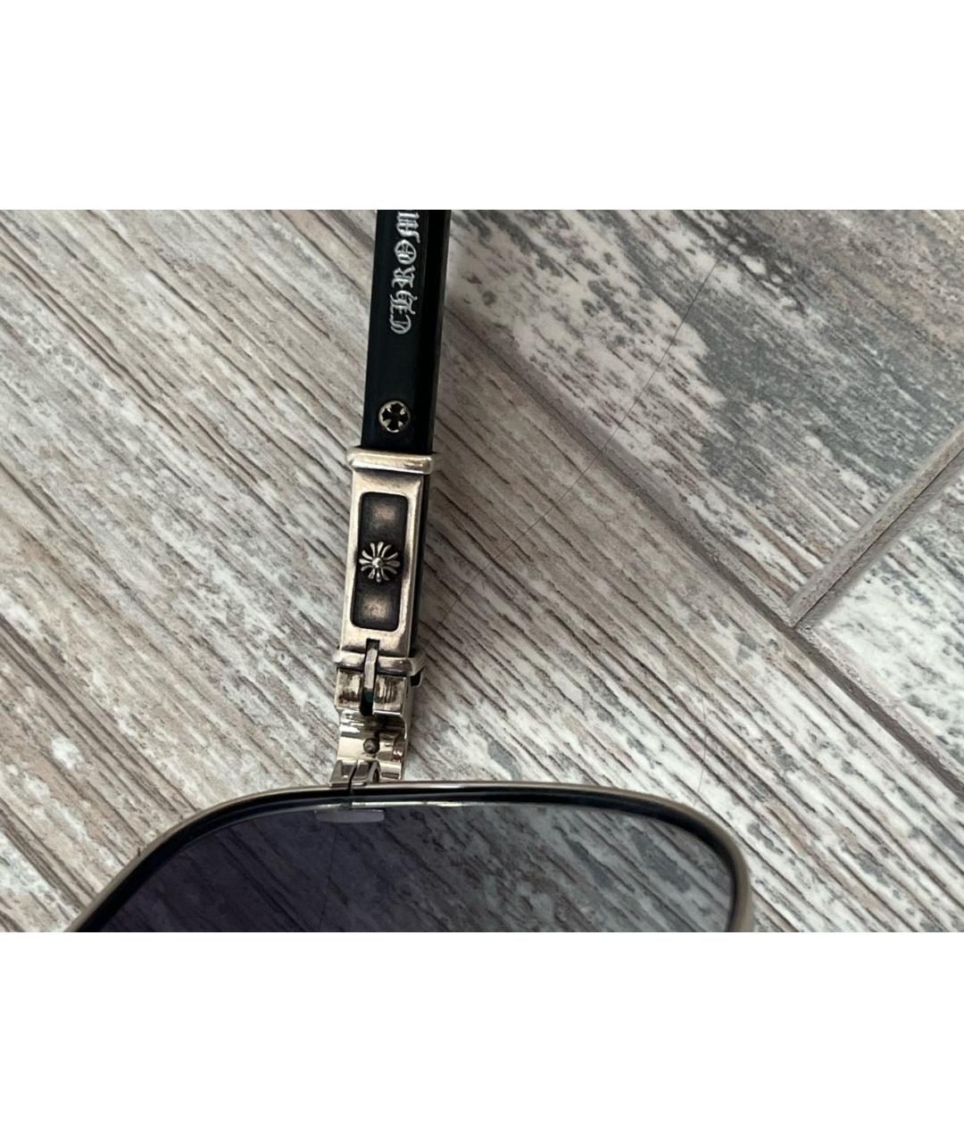 CHROME HEARTS Серебряные пластиковые солнцезащитные очки, фото 3