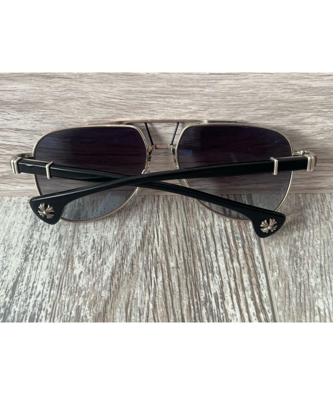 CHROME HEARTS Серебряные пластиковые солнцезащитные очки, фото 4