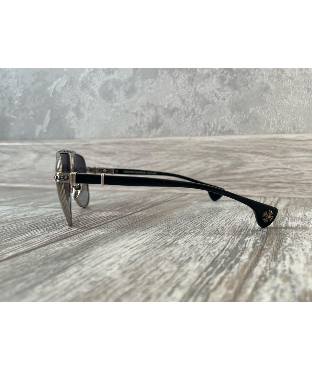 CHROME HEARTS Серебряные пластиковые солнцезащитные очки, фото 2