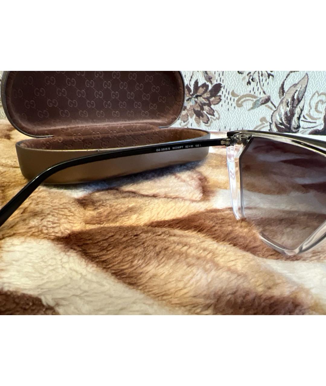 GUCCI Черные пластиковые солнцезащитные очки, фото 3