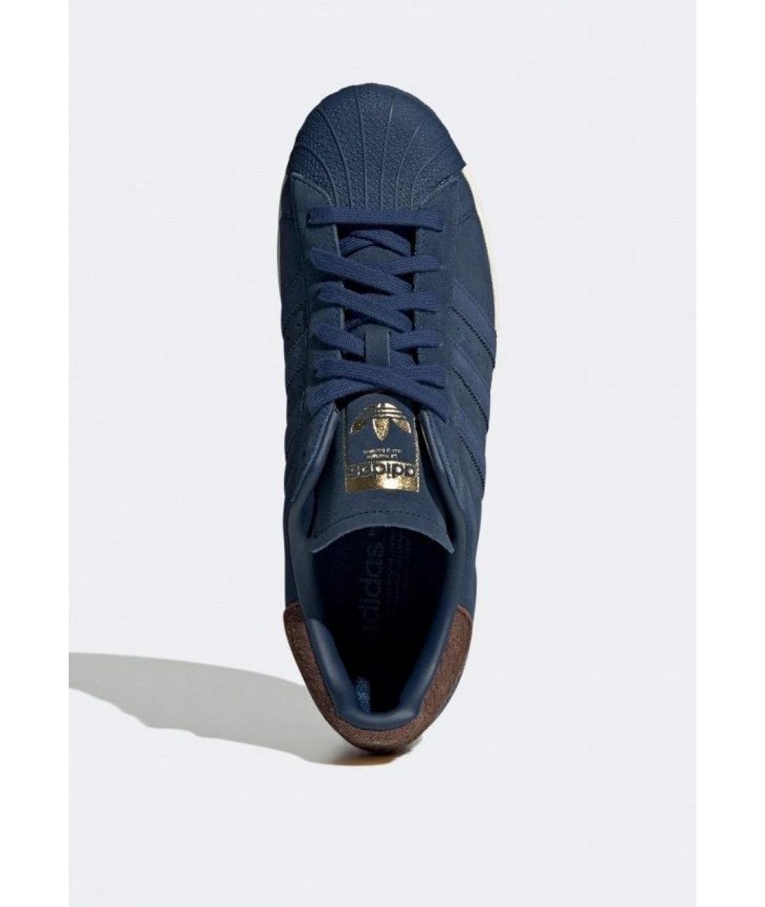 ADIDAS Темно-синие кожаные кроссовки, фото 4