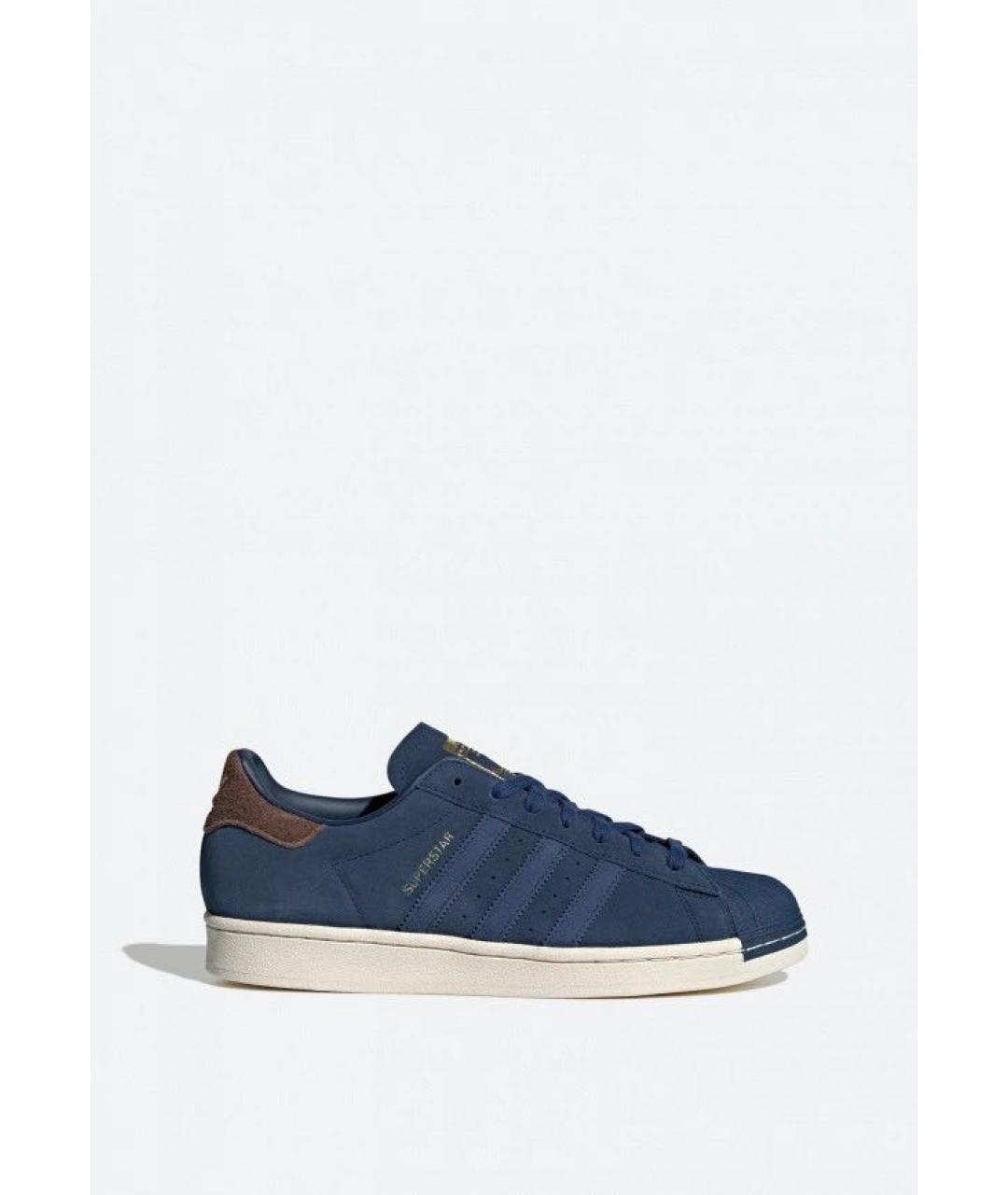 ADIDAS Темно-синие кожаные кроссовки, фото 5