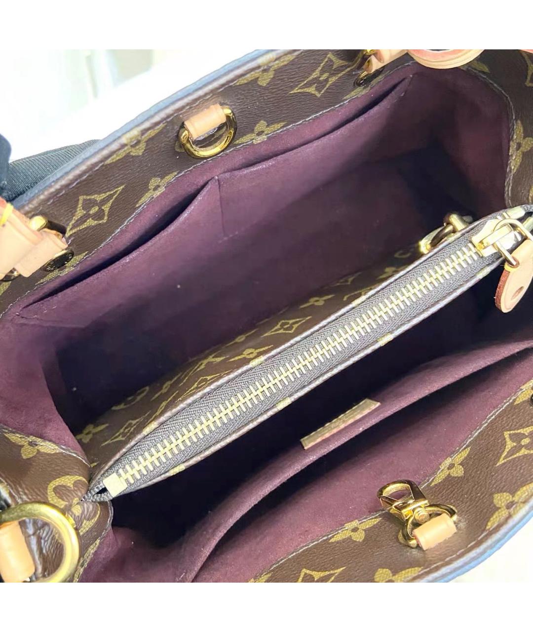 LOUIS VUITTON Коричневая кожаная сумка через плечо, фото 7