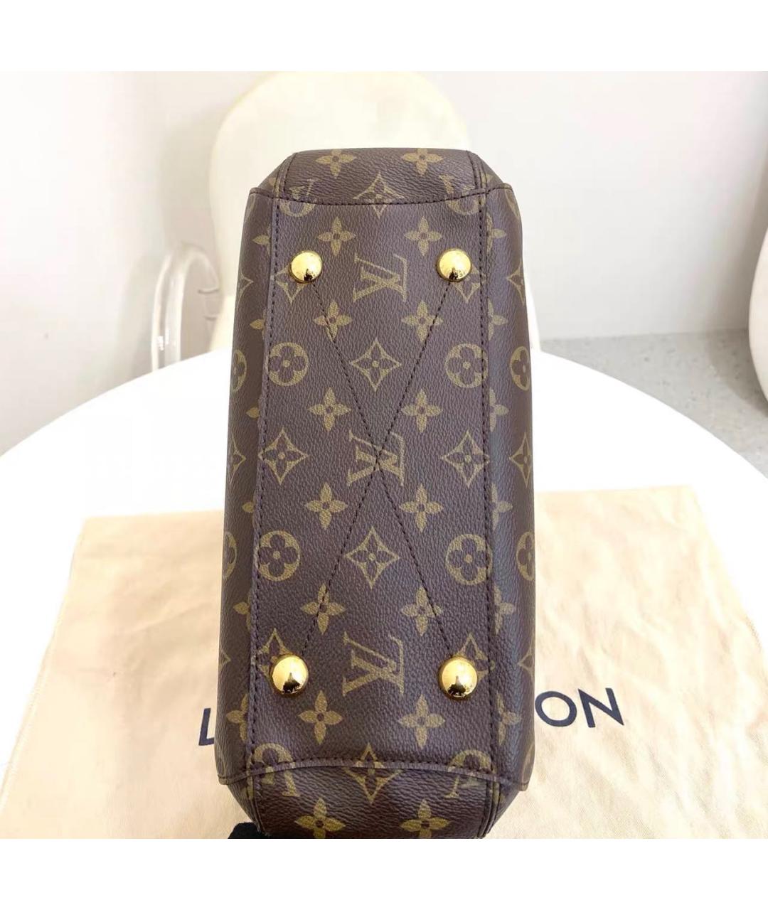 LOUIS VUITTON Коричневая кожаная сумка через плечо, фото 6