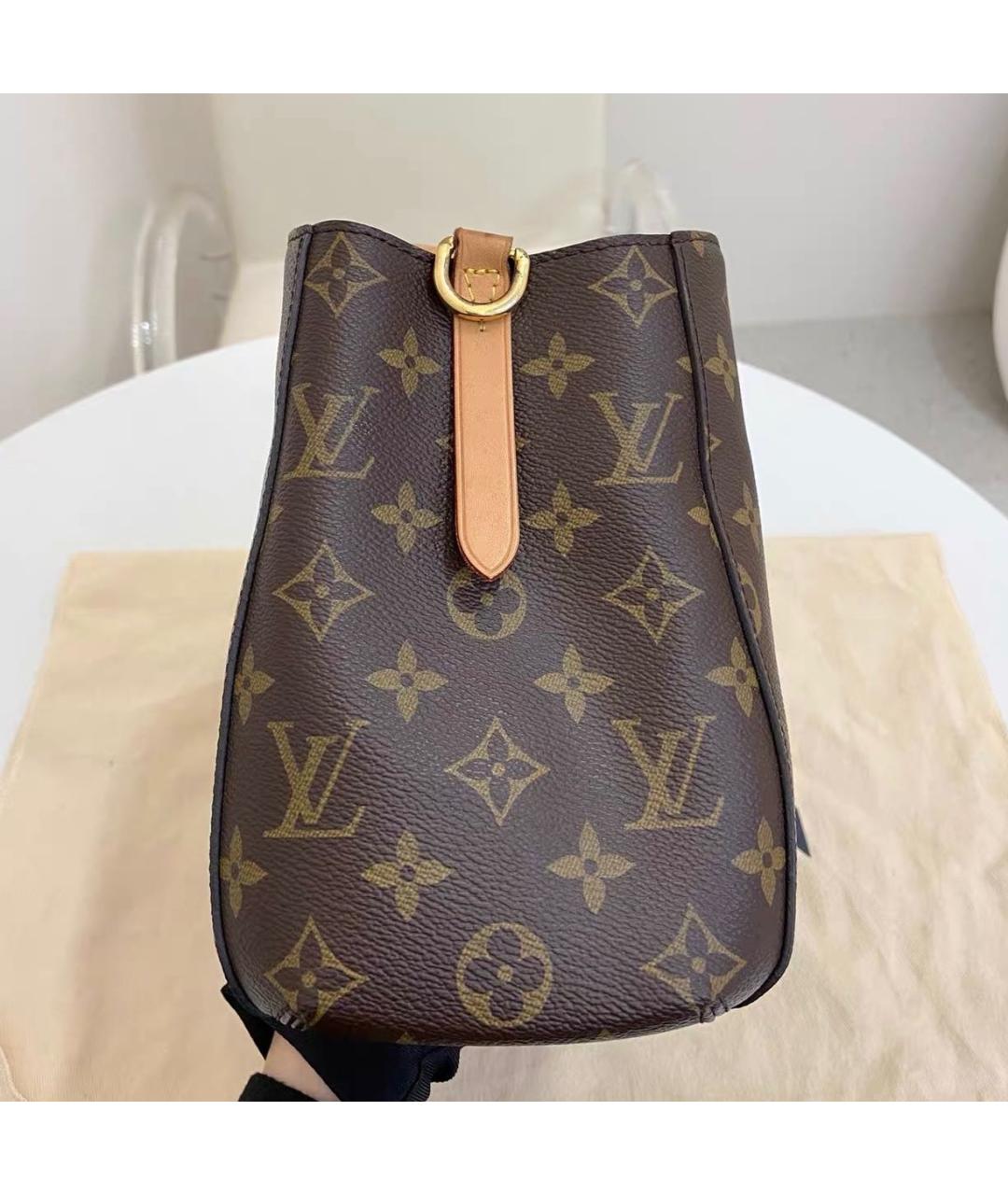 LOUIS VUITTON Коричневая кожаная сумка через плечо, фото 4