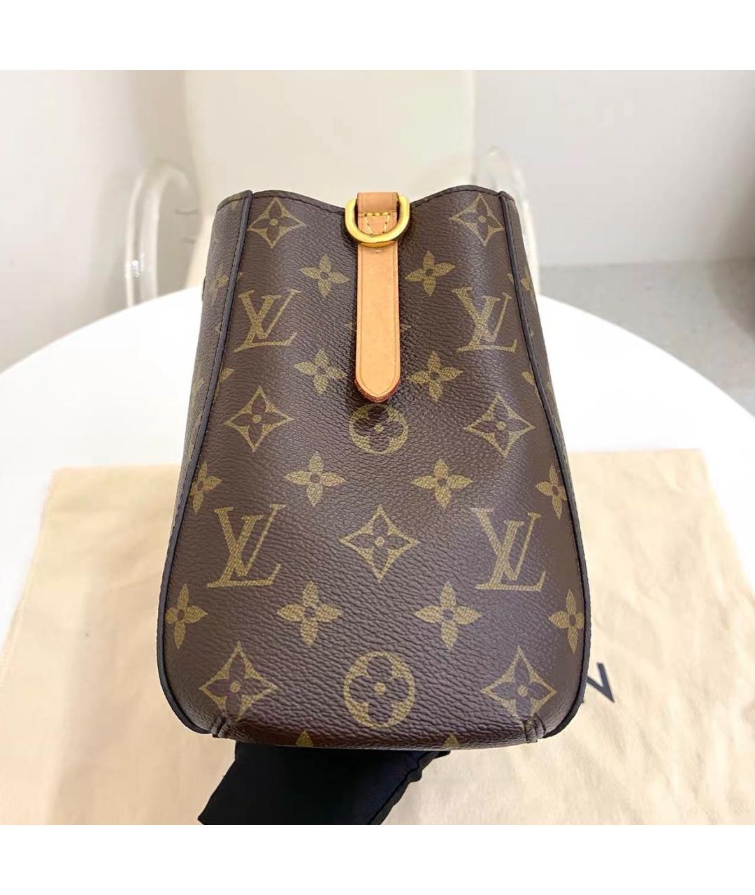 LOUIS VUITTON Коричневая кожаная сумка через плечо, фото 5