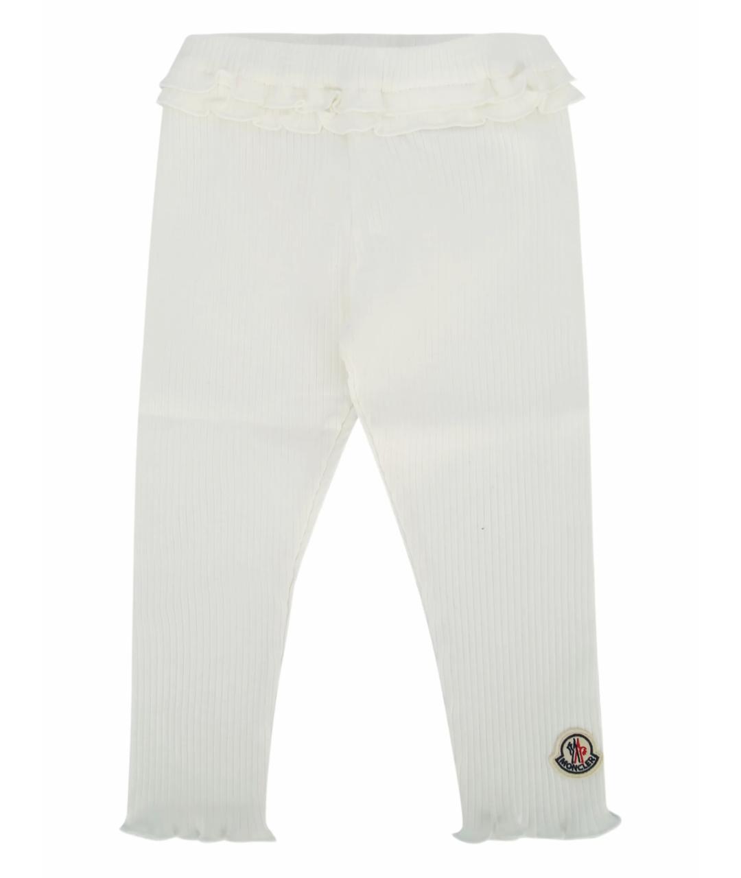 MONCLER KIDS Белые хлопковые брюки и шорты, фото 1