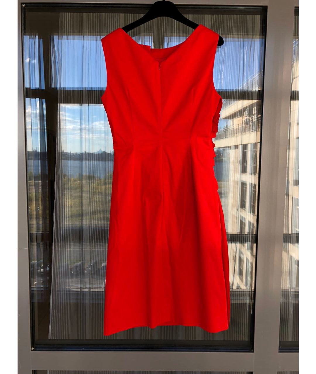 CHRISTIAN DIOR PRE-OWNED Красное хлопко-эластановое повседневное платье, фото 2