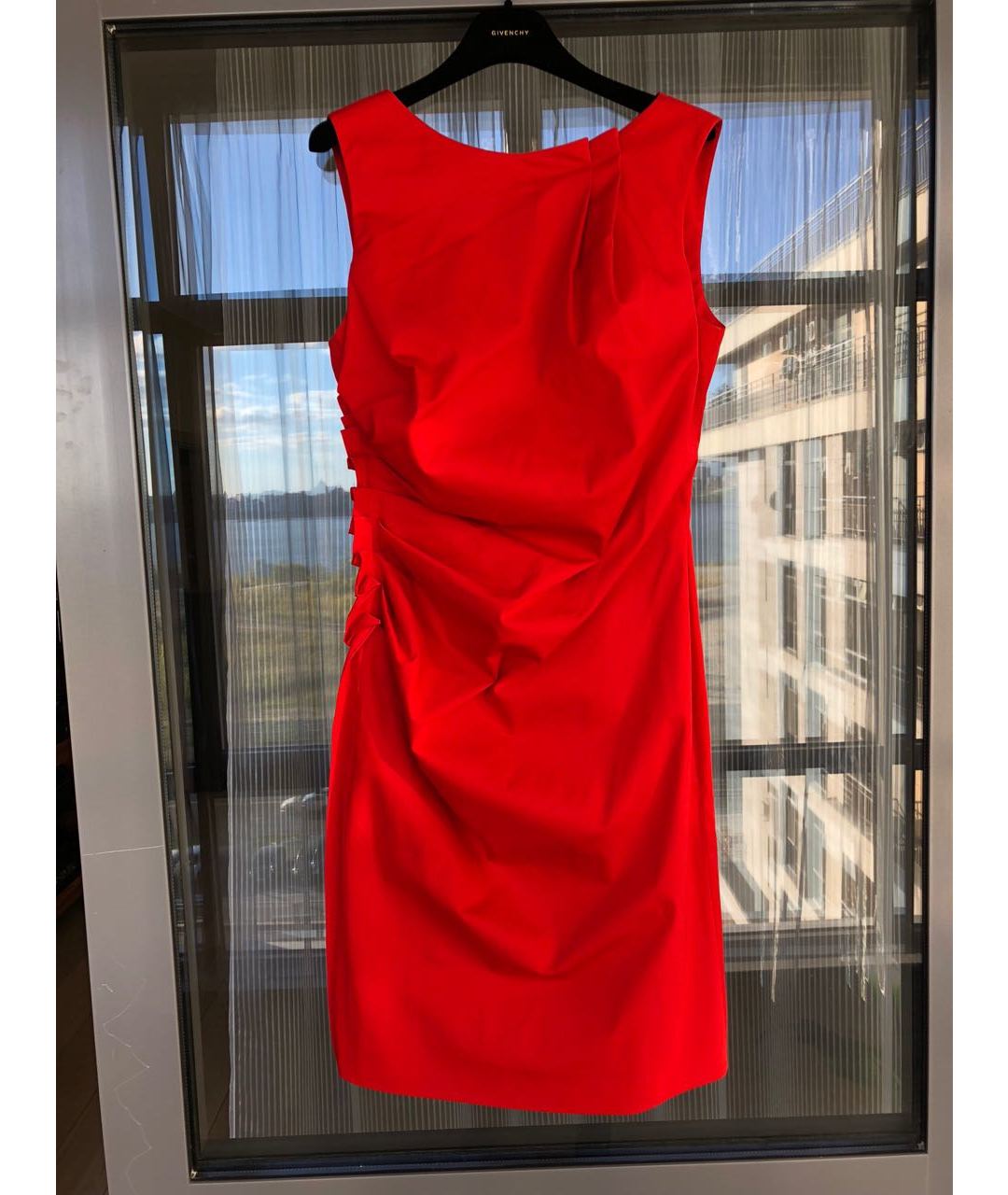 CHRISTIAN DIOR PRE-OWNED Красное хлопко-эластановое повседневное платье, фото 5