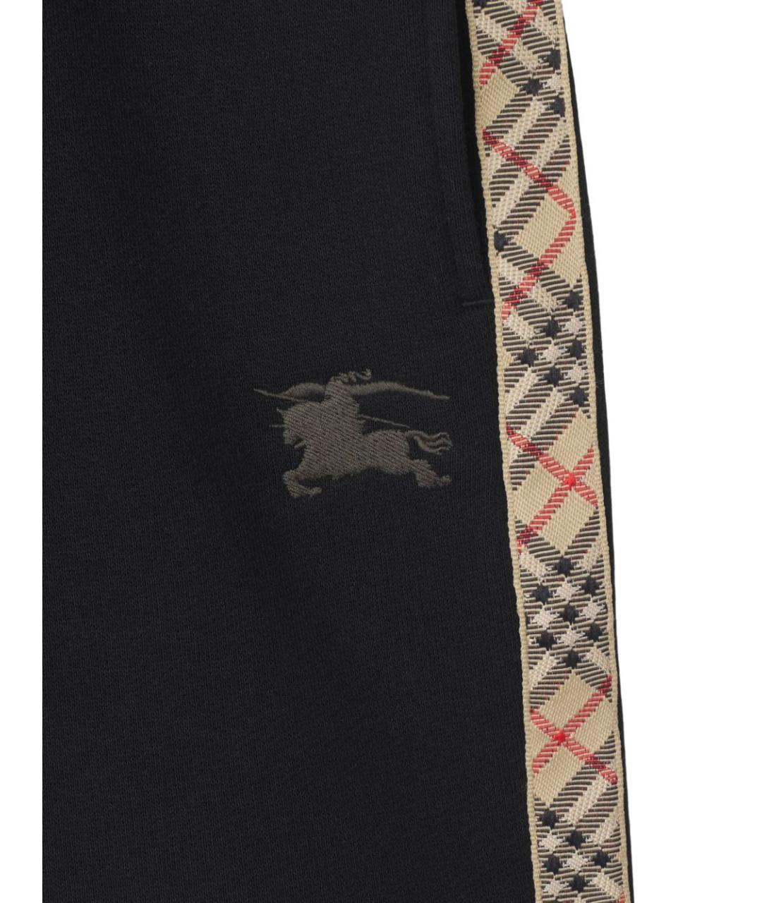 BURBERRY Черные хлопковые брюки и шорты, фото 2