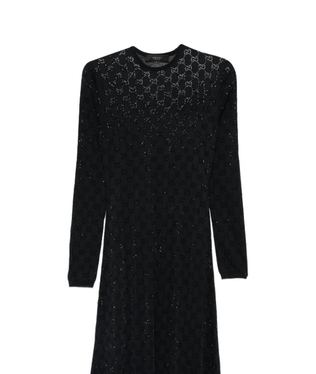 GUCCI Черное вискозное вечернее платье, фото 2
