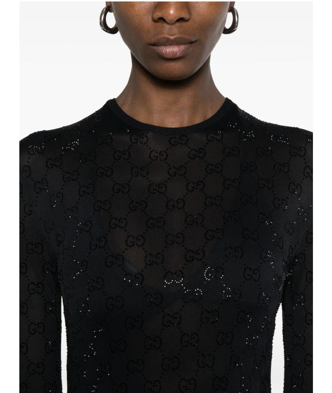 GUCCI Черное вискозное вечернее платье, фото 4