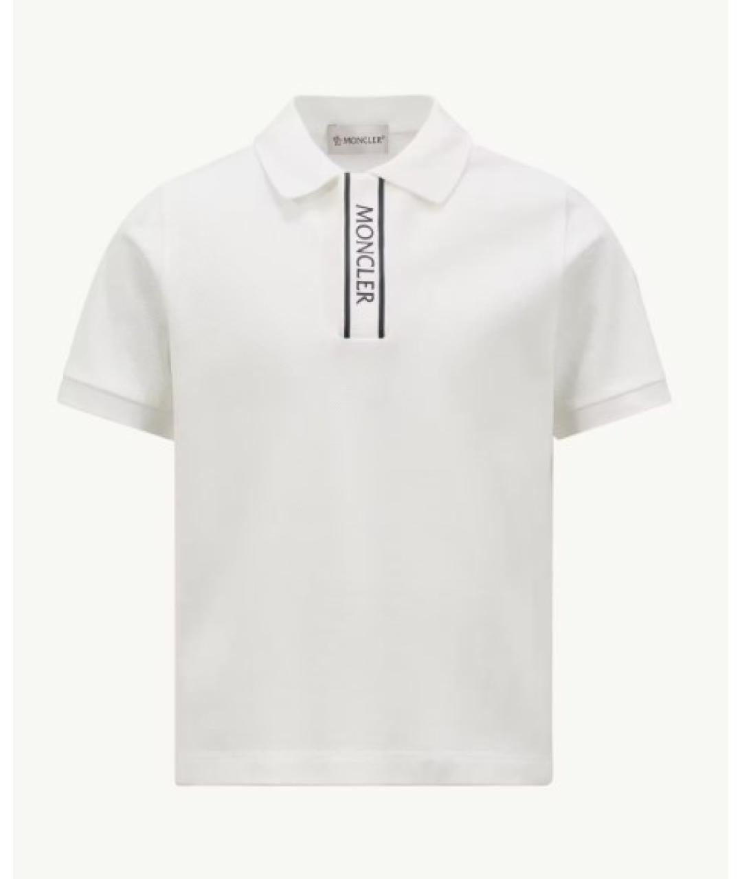 MONCLER KIDS Белая хлопковая детская футболка, фото 4