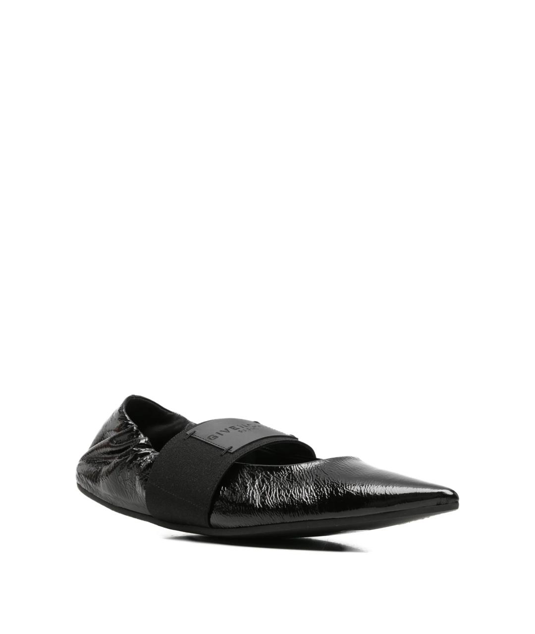 GIVENCHY Черные кожаные балетки, фото 2
