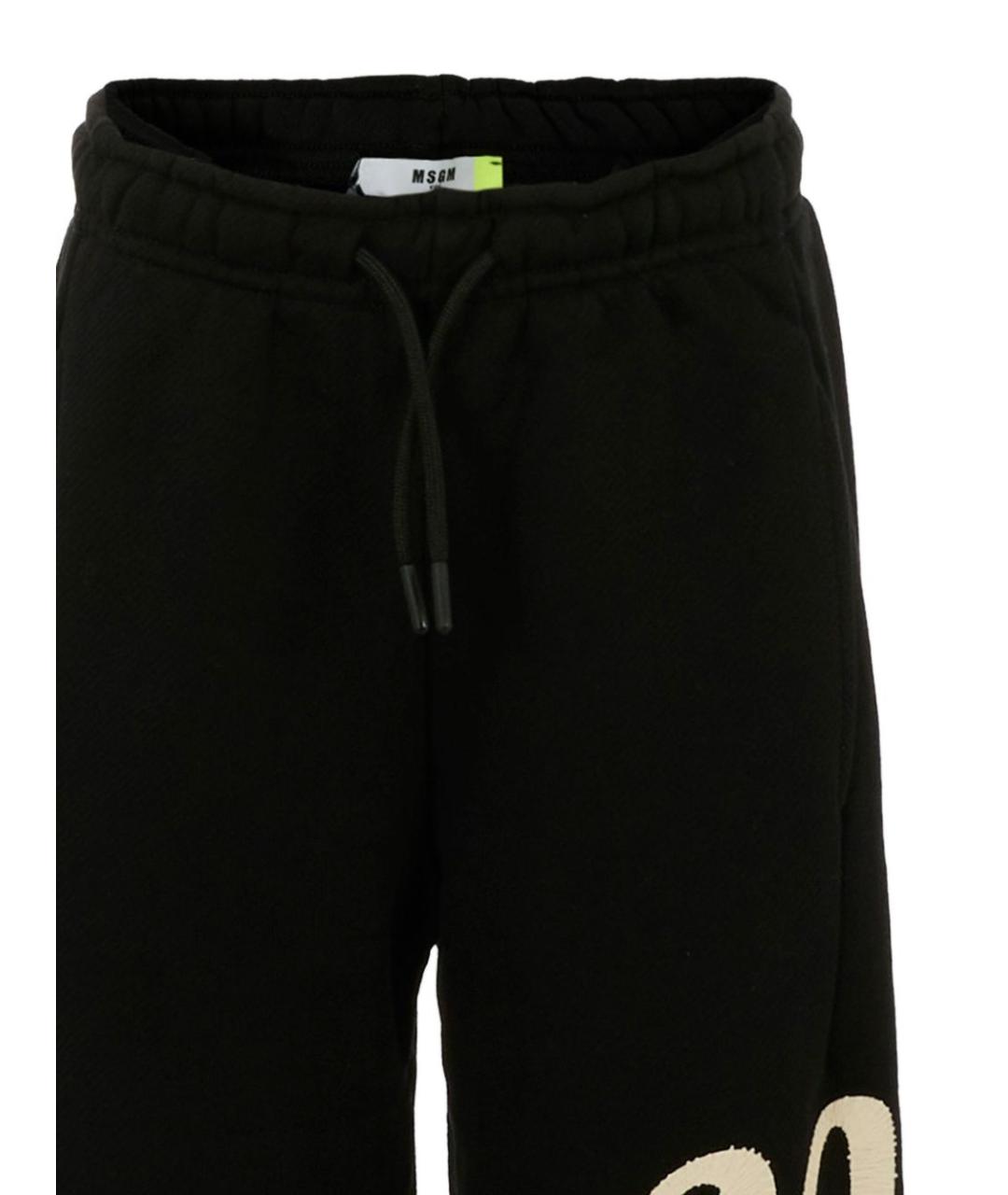 MSGM KIDS Черные хлопковые брюки и шорты, фото 2