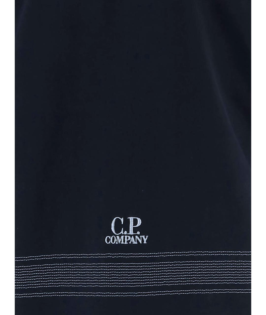 CP COMPANY Темно-синяя хлопковая футболка, фото 2