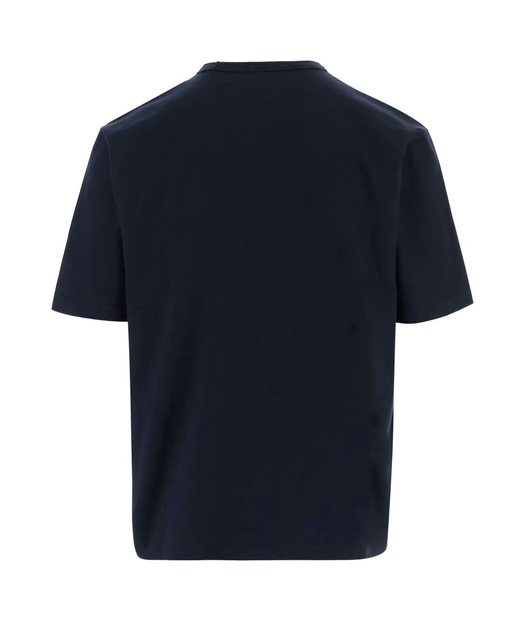 CP COMPANY Темно-синяя хлопковая футболка, фото 3