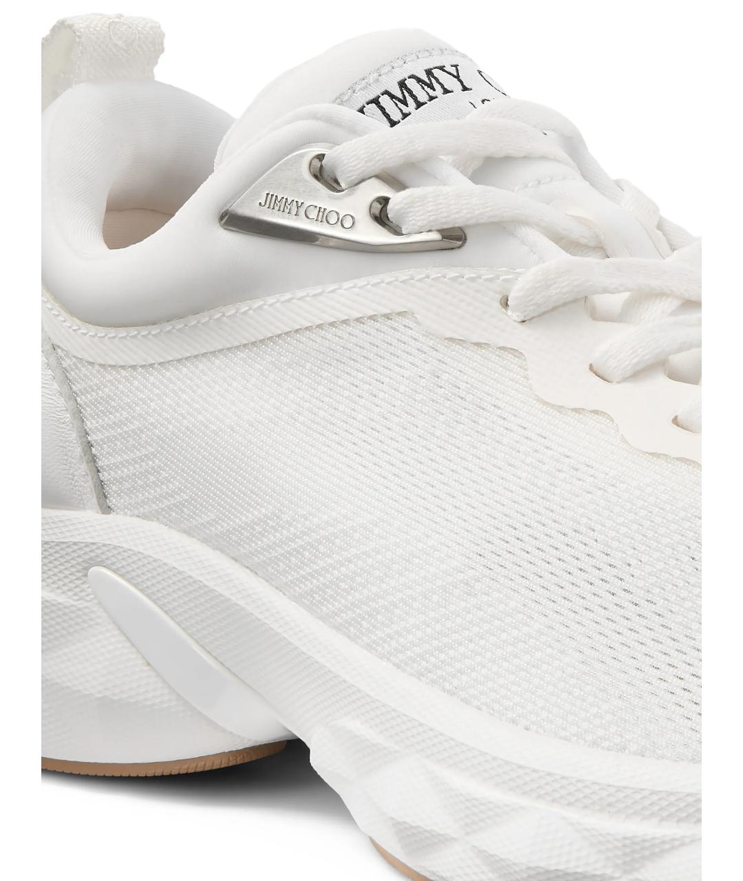 JIMMY CHOO Белые текстильные кроссовки, фото 5