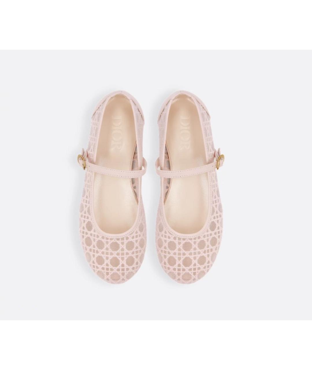 CHRISTIAN DIOR Розовые текстильные балетки, фото 3