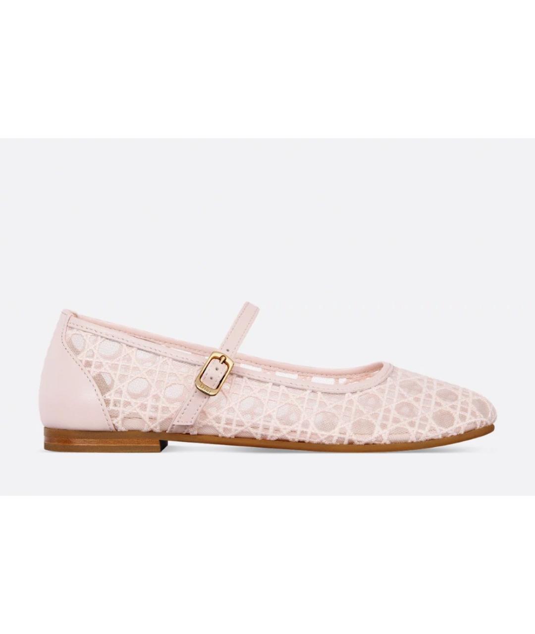CHRISTIAN DIOR Розовые текстильные балетки, фото 4