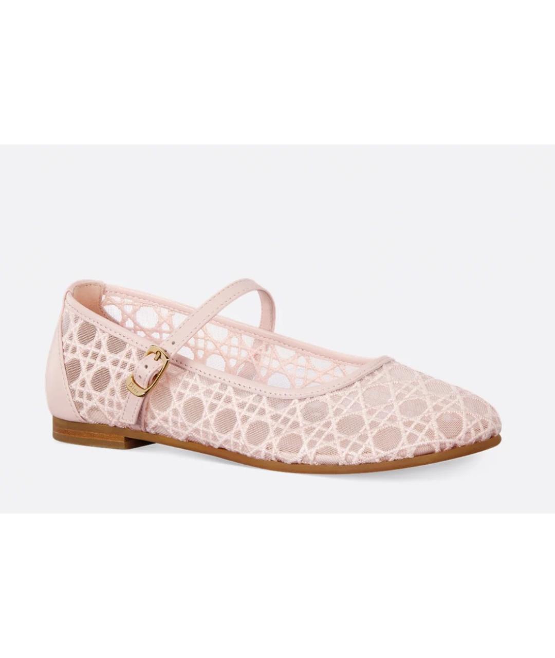 CHRISTIAN DIOR Розовые текстильные балетки, фото 2