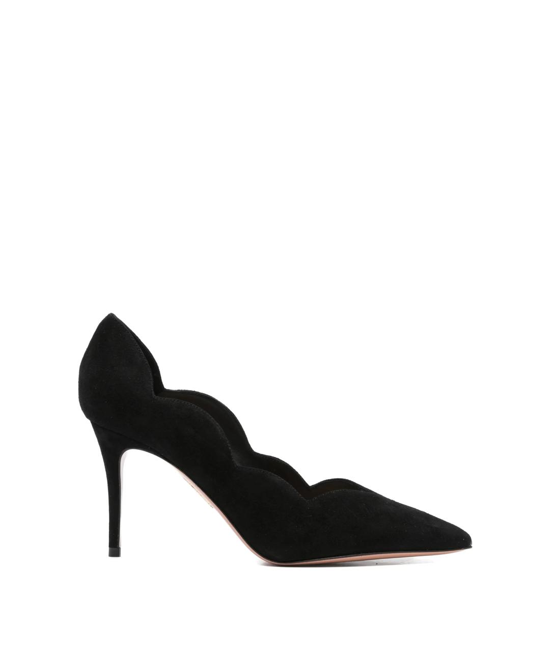 AQUAZZURA Черные кожаные туфли, фото 1