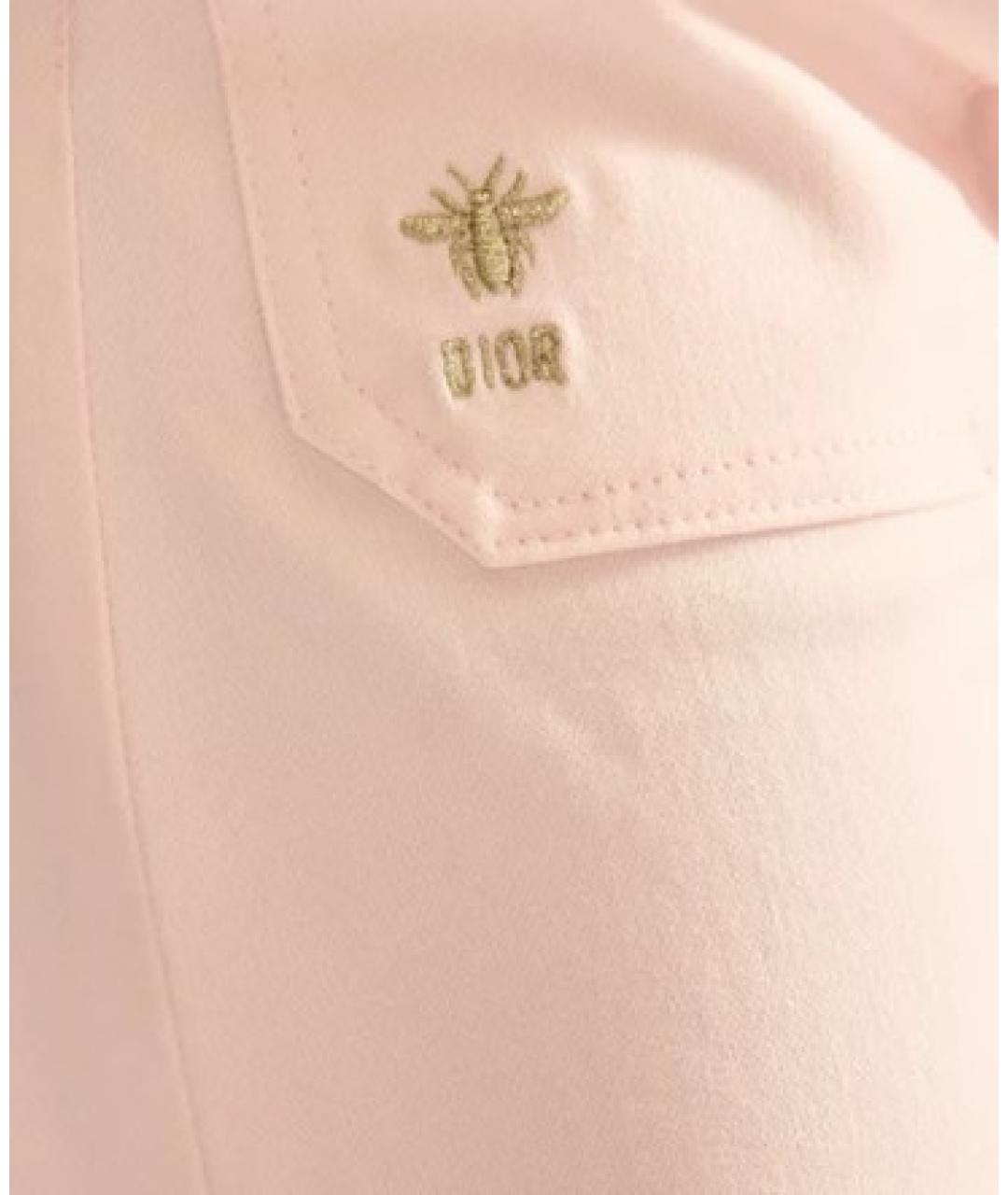 CHRISTIAN DIOR Розовые хлопковые брюки и шорты, фото 2