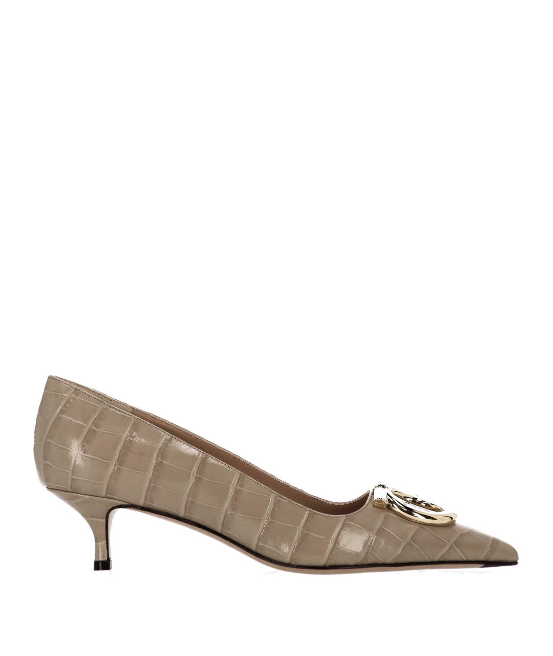 FERRAGAMO Бежевые кожаные туфли, фото 1