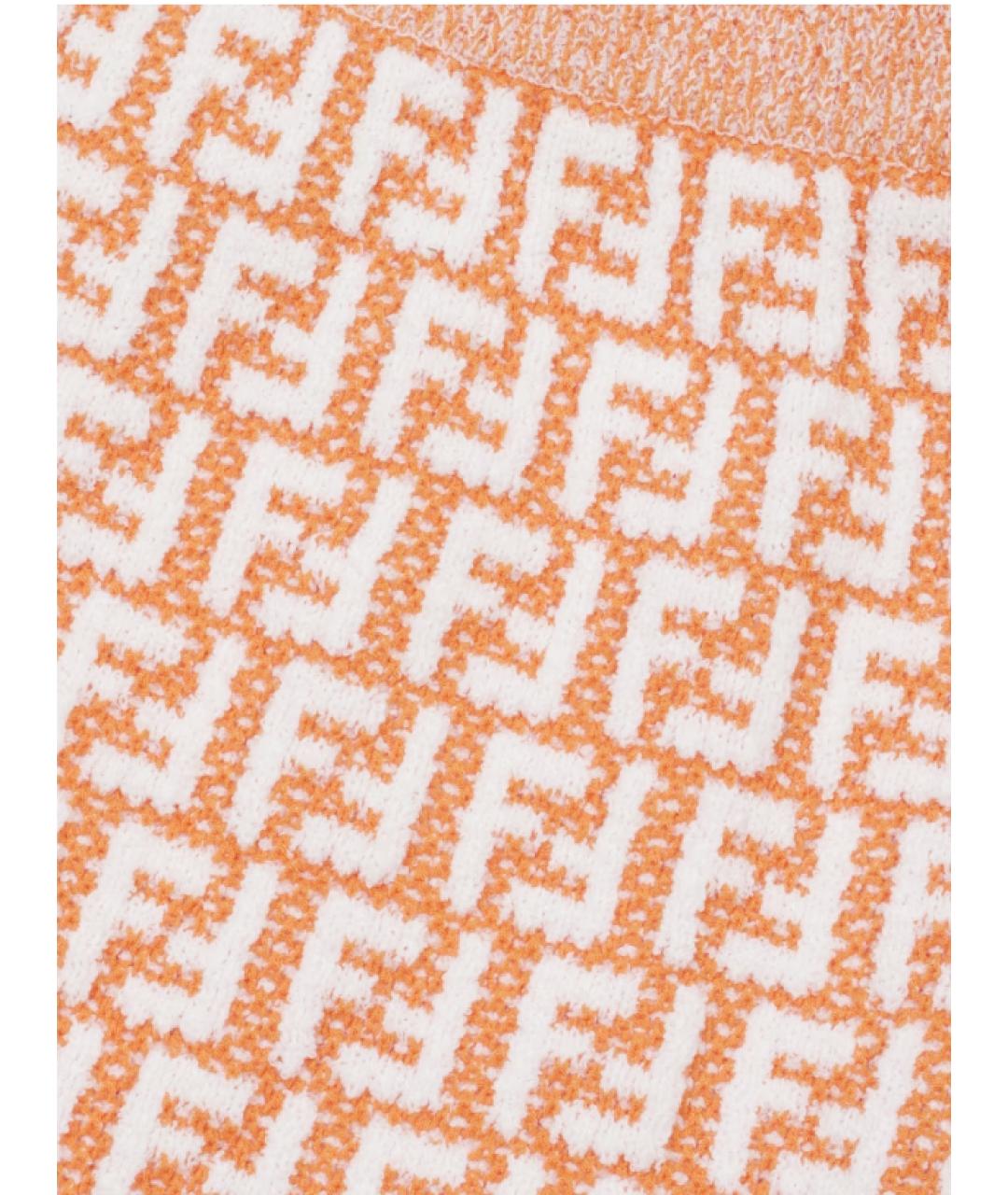 FENDI Оранжевая хлопковая юбка, фото 2