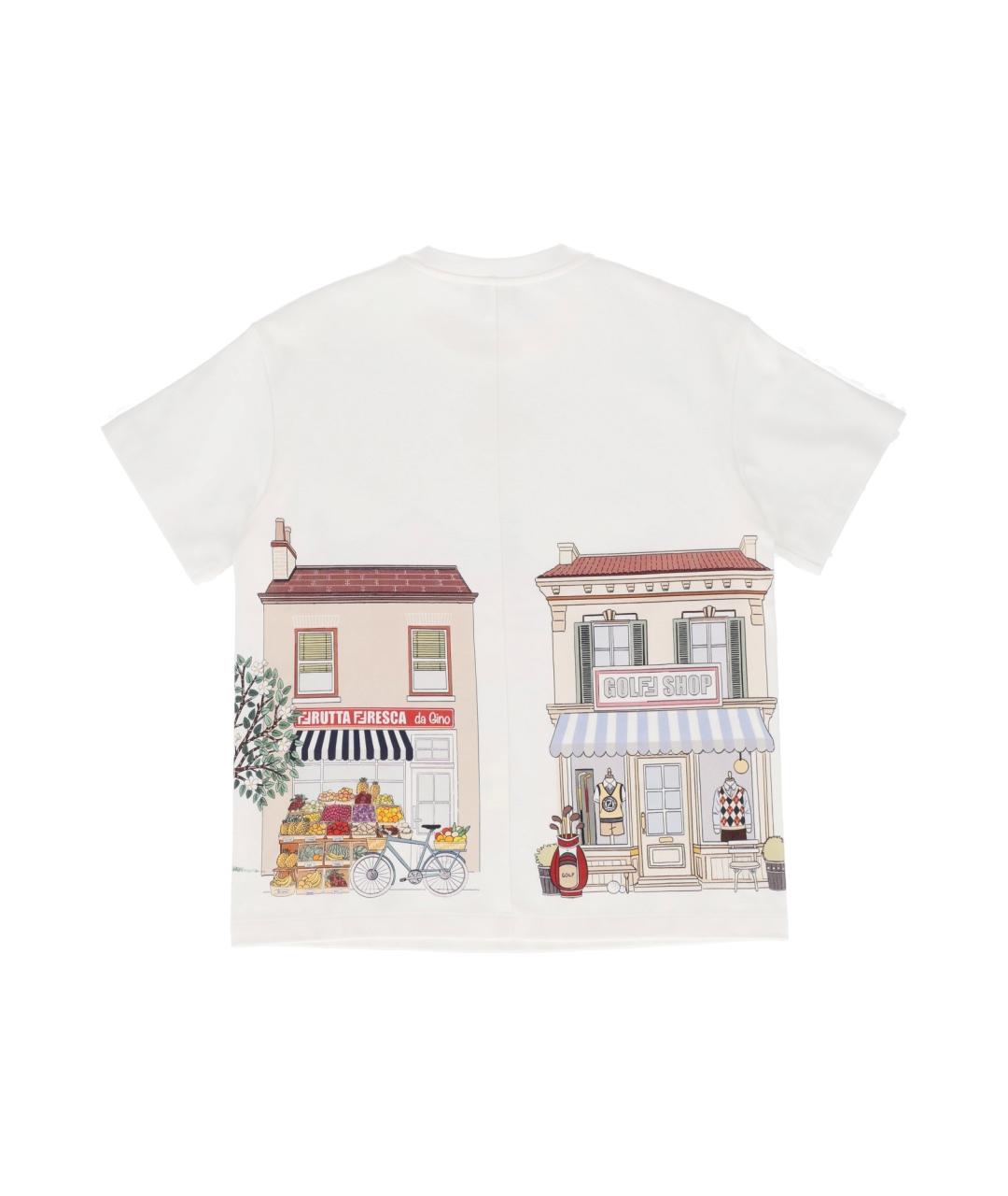 FENDI Белый хлопковый детская футболка / топ, фото 3