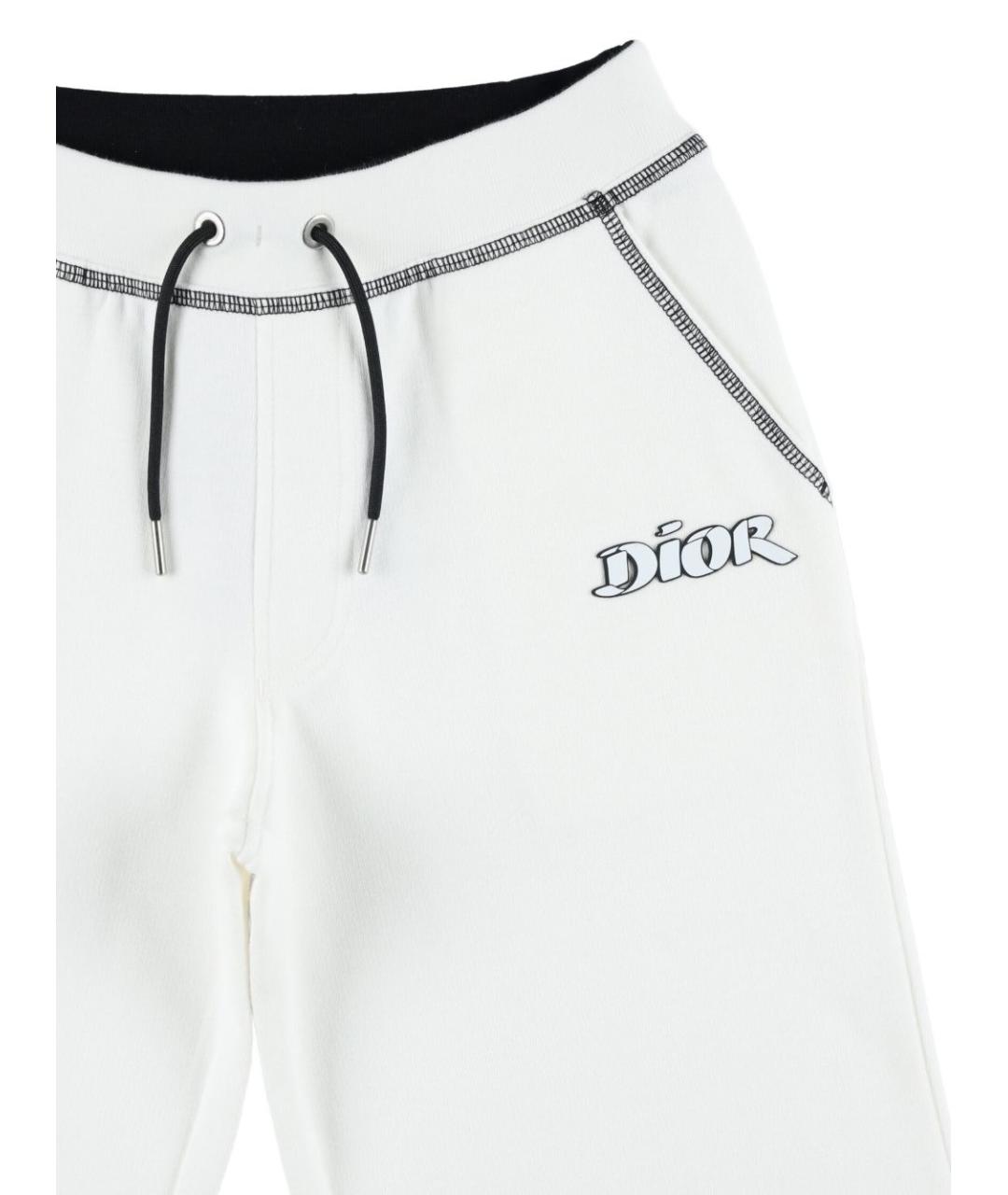 CHRISTIAN DIOR Белые хлопковые брюки и шорты, фото 2