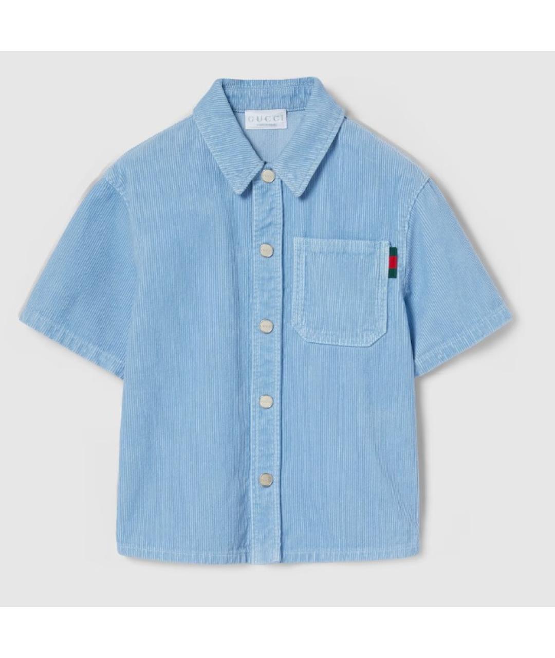 GUCCI Голубая детская рубашка, фото 3