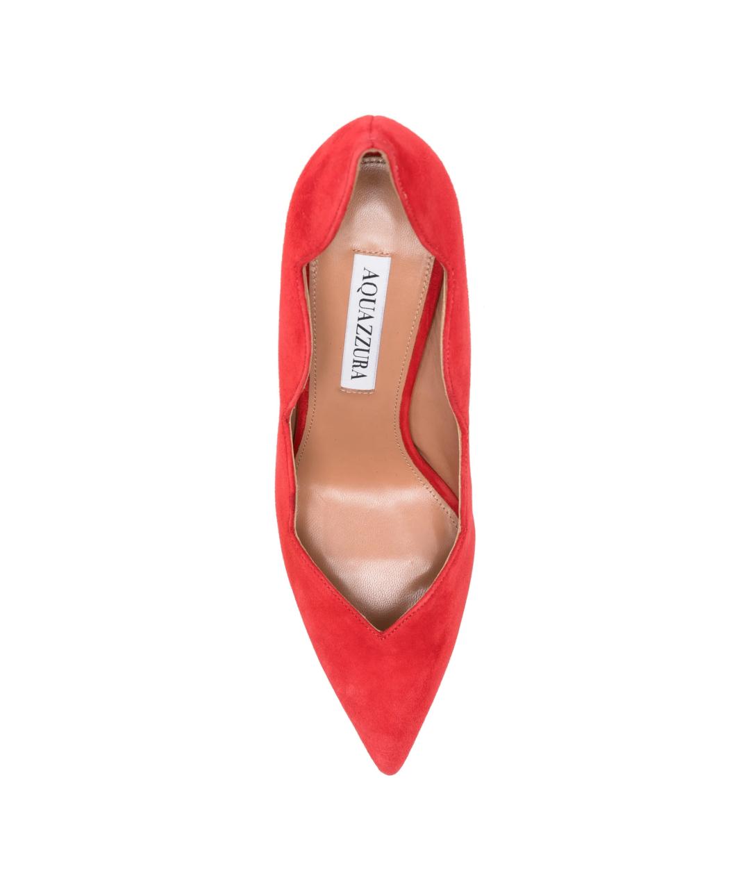 AQUAZZURA Красные кожаные туфли, фото 4