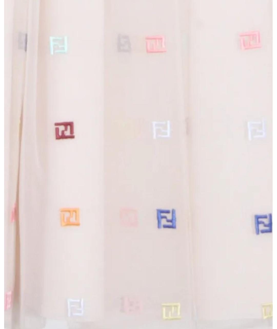 FENDI Мульти льняная юбка, фото 2