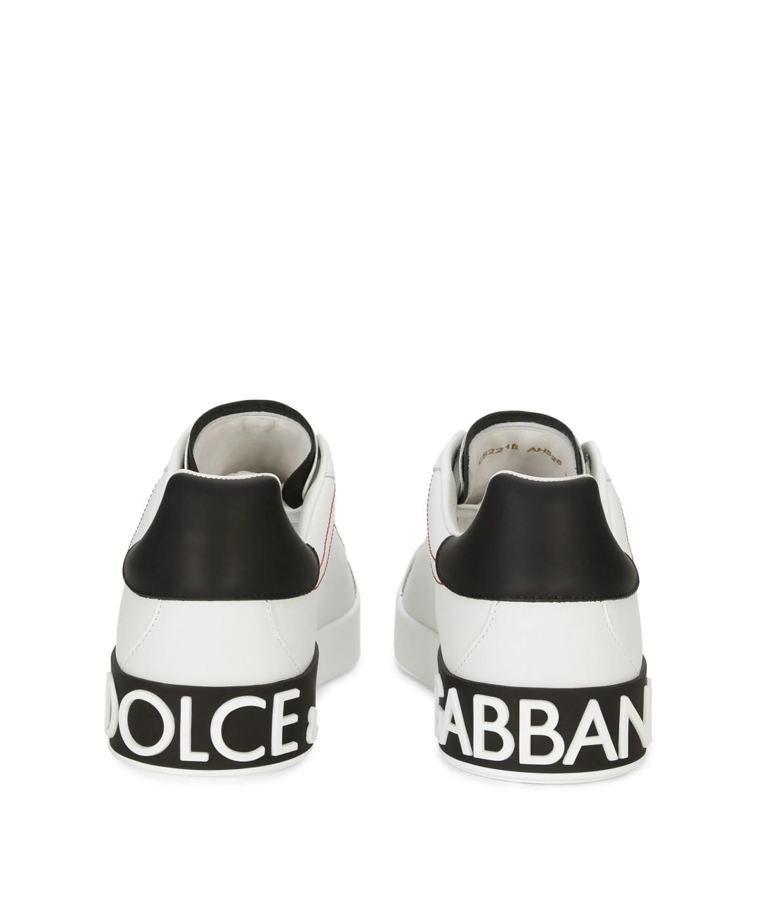 DOLCE&GABBANA Черные кожаные низкие кроссовки / кеды, фото 3