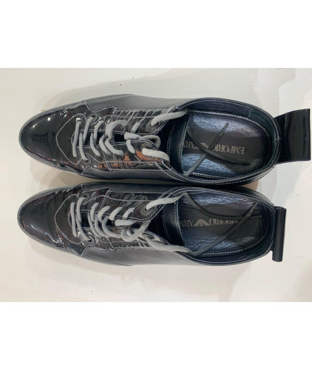 EMPORIO ARMANI Темно-синие кожаные туфли, фото 3